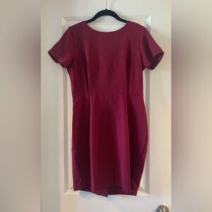 Dark red mini dress
